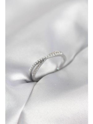 Prativas Incili ve Zirkon Taşlı Gümüş Renk Kadın Yüzük - PRT3500EB10561