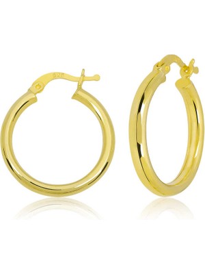 Tienda Elegante Gümüş Gold Halka Kadın Küpe