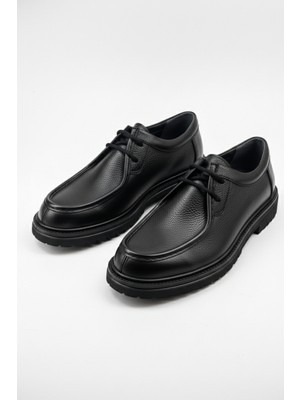 Lusive %100 Hakiki Deri Siyah Günlük Rahat Klasik Erkek Ayakkabı LUASS28AL0043