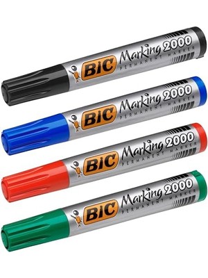 Liora Intensity Marker 2000 Yuvarlak Uçlu Permanent Markör 4'lü Blister, 4 Farklı Renk, 1.7 mm Uç