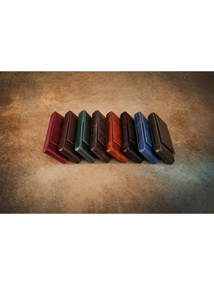 Liora Üçlü Deri Kalem Kılıfı – Kahve