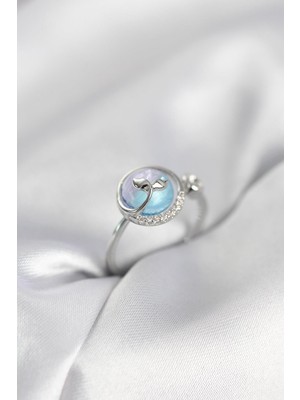 Prativas Gümüş Renk Balık Kuyruğu Okyanus Model Kadın Yüzük - PRT3500EB10466