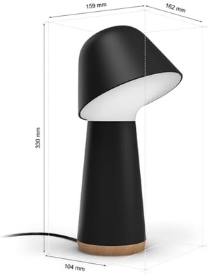 Nexa Hue Twilight Beyaz ve Renkli Ambiyans Masa Lambası, Siyah