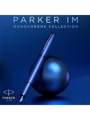 Nexa Im Tek Renkli Dolma Kalem | Mavi Mürekkep | Yüzey ve Süs Parçaları Koyu Gri Metalik | Orta Uç | Hediye Kutusu