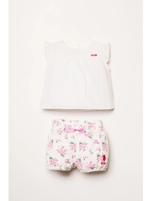 U.s. Polo Assn. Kız Bebek Şort Takım 6-36 Ay Pembe