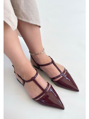 Aesco Canca Bordo Rugan Babet Ayakkabı - Lisinya