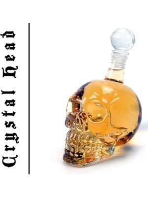 Aesco 1000 ml Crystal Head Kuru Kafa Içki Şişesi - Lisinya