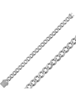 Tienda Elegante Gümüş Unisex Taşlı Gurmet Bileklik