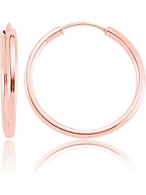 Tienda Elegante ​Gümüş Rose Kaplama Halka Küpe