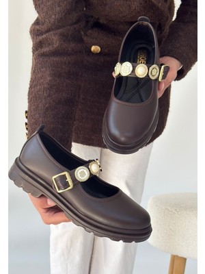 Aesco Okira Kahverengi Cilt Oxford Ayakkabı - Lisinya