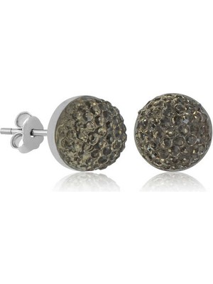 Tienda Elegante Gümüş Kristal Çivili Kadın Küpe