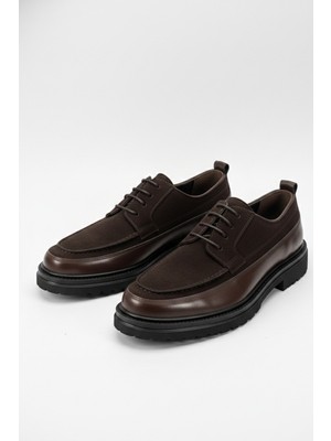 Lusive Hakiki Deri Kahverengi Günlük Rahat Klasik Erkek Ayakkabı LUASS28AL0046