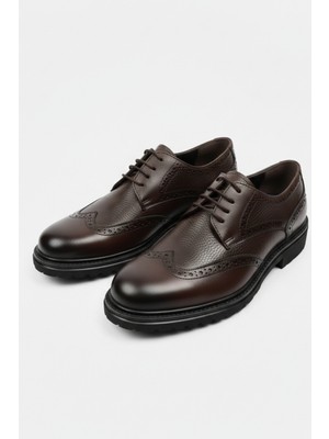 Lusive %100 Hakiki Deri Kahverengi Günlük Rahat Klasik Erkek Ayakkabı LUASS28AL0047