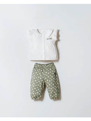 U.s. Polo Assn. Kız Bebek Şort Takım 6-36 Ay Beyaz