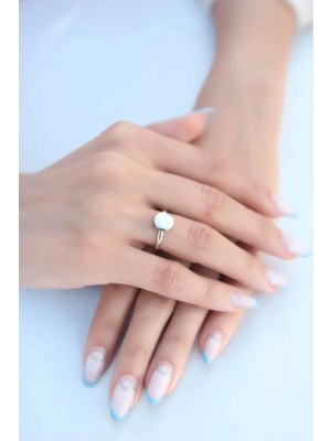 Prativas Yuvarlak Plaka Gümüş Renk Kadın Yüzük – PRT3500EB05006