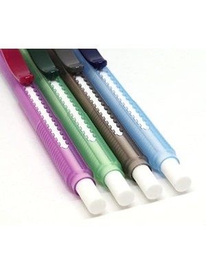 Liora Clic Eraser 2 Sürgülü Kalem Silgi Şeffaf Gövdeli, Yeşil