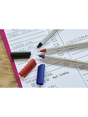 Liora 89 - Fineliner - Mavi - 10 Kalem- 0,3 mm Ekstra Ince Yuvarlak Uç