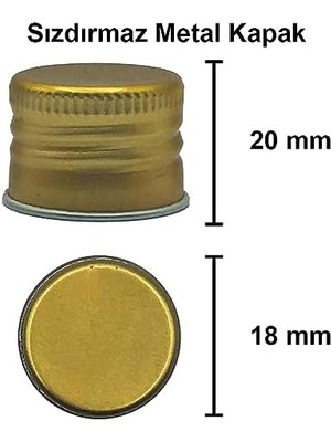 Nexa 100 ml Şeffaf Piramit Sosluk 100 cc Kapaklı Kavisli Cam Şişe 6 Adet (Altın/ (Metal))