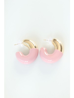 Aesco Ccb Gül Kurusu Gold Çift Renk Küpe - Lisinya