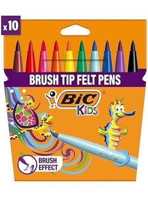 Liora Kids Visaquarelle Fırça Uçlu Boya Kalemi 10 Renk, Fırça Başlı Esnek ve Yumuşak Uç, Yıkanabilir Su Bazlı Boya