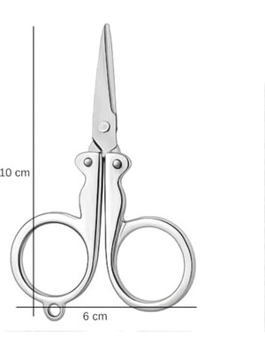 Nexa Katlanabilir Seyahat Makası – Paslanmaz Çelik, Kompakt, Dayanıklı, Taşınabilir Cep Makası | Uçak, Kamp ve Ilk Yardım Kullanımı Için Ideal