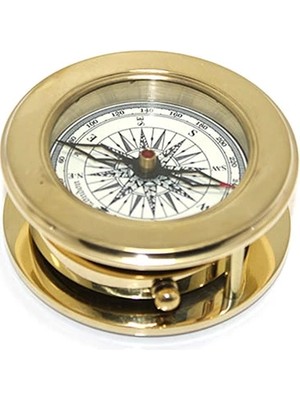 Aesco Ahşap Kutulu Pirinç Mercekli Pusula 16040 - Lisinya