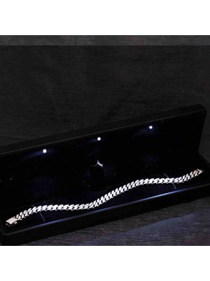 Tienda Elegante Gümüş Işıklı Kutulu Taşlı Gurmet Kadın Bileklik