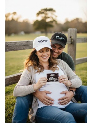 SF Collection Mom & Dad Baskılı Basic 2’li Çift Kombin Şapka