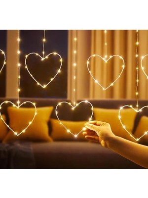 Aesco Kalpli Perde LED Işıklar, Sevgililer Günü Romantik LED Aydınlatma - Lisinya