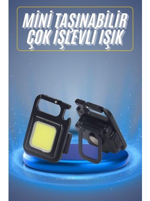Aesco Kamp Çadır Lambası Şarjlı El Feneri Işıldak Anahtarlık Mini Mıknatıslı - Lisinya
