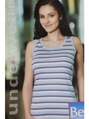 Beruflic Berrak Çizgili Bayan Atlet 8008