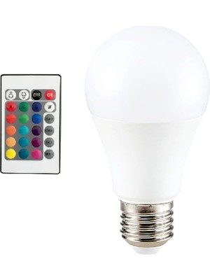 Aesco 9W E27 Rgb ve Beyaz Işık Kumandalı Ampul - Lisinya