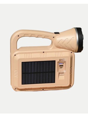 Aesco Solar Alev Işığı Cob Teknolojili Taşınabilir El Feneri ve Kamp Lambası - Lisinya