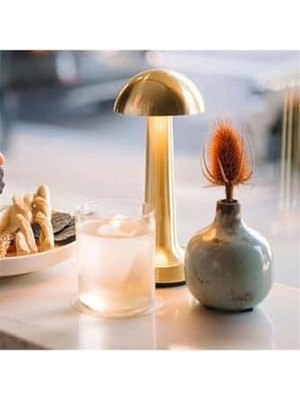 Liora Elektrikurunleri Dekoratif Masa Lambası Dimmerli Şarjlı Lizbon Cafe Restoran Masa Lambası 3 Renk Işık Modu