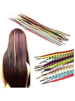 Aesco Hair Feather Saç Tüyü - Asorti - Lisinya