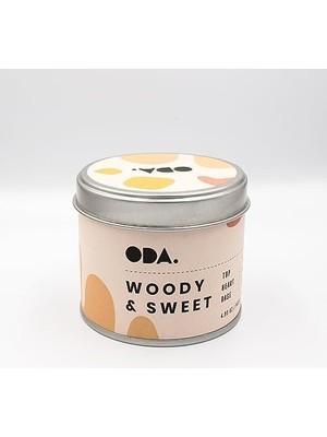 Liora & - Odunsu ve Tatlı Kokulu Tasarım Dekoratif Desenli Soya Mumu I 140 gr (Renkli)