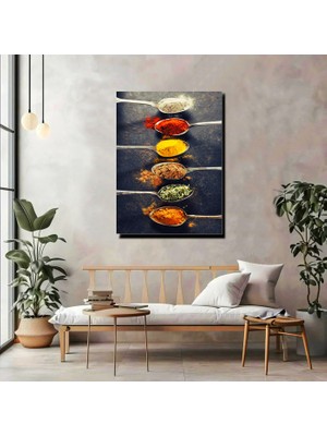 Artprinta Baharat Kaşıkları Kanvas Tablo – Mutfak ve Restoranlar Için Modern Duvar Dekoru
