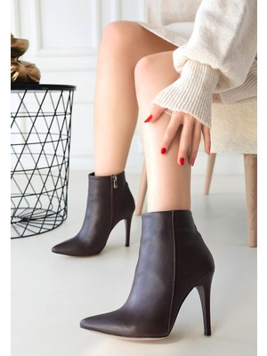 Aesco Blan Kahverengi Cilt Topuklu Bot - Lisinya