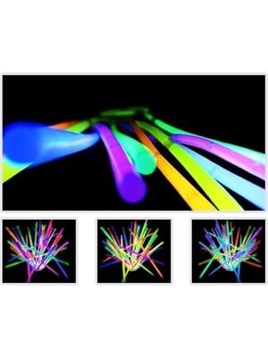 Aesco Glow Stick 20CM Fosforlu Kırılan Çubuk (10 Adet) - Lisinya
