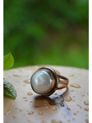 Stoneage Sakız Incisi El Yapımı Ayarlanabilir Bayan Yüzük