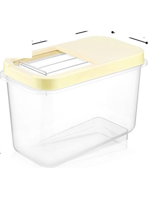 Aesco Sürgülü Kapaklı 10 Lt Erzak Bakliyat Un Şeker Saklama Kabı - Lisinya