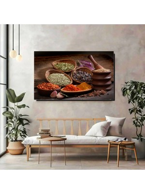 Artprinta Rustik Baharat Konseptli Kanvas Tablo – Mutfak Duvar Dekorasyonu