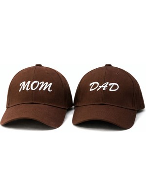 SF Collection Mom & Dad Baskılı Basic 2’li Çift Kombin Şapka