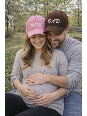 SF Collection Mom & Dad Baskılı Basic 2’li Çift Kombin Şapka