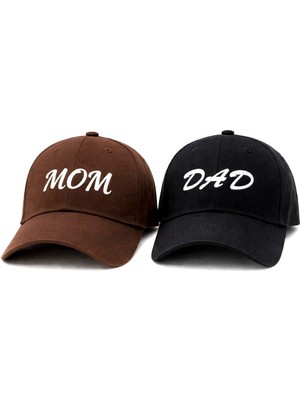 SF Collection Mom & Dad Baskılı Basic 2’li Çift Kombin Şapka