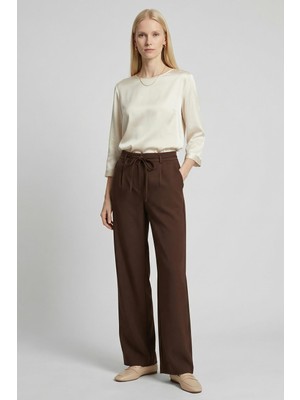 Rays 8411A Bağcıklı Palazzo Pantolon Acı Kahve