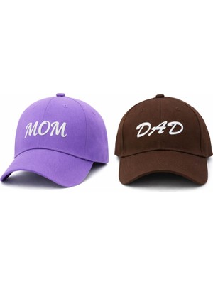 SF Collection Mom & Dad Baskılı Basic 2’li Çift Kombin Şapka