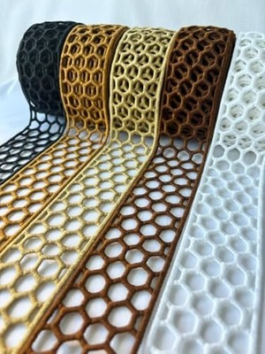 Liora Kalın Petek Tasarımlı Dekoratif Şerit Aksesuarı (Beyaz)