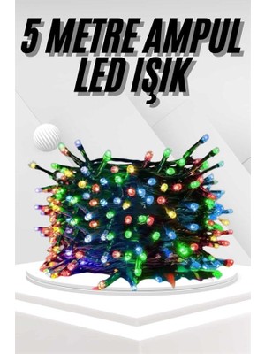 Aesco Ledli Fişli LED Dekor Lambası 5m Rgb Yılbaşı Ağacı Işığı - Lisinya