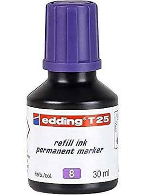 Liora T 25 Permanent Yedek Mürekkep - Kalıcı Mürekkep - Mor - 25 ml